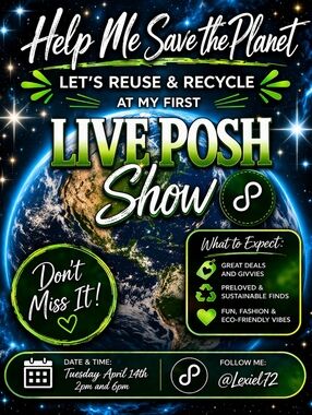 Live Posh Shows Promotional Poster - Green & Black